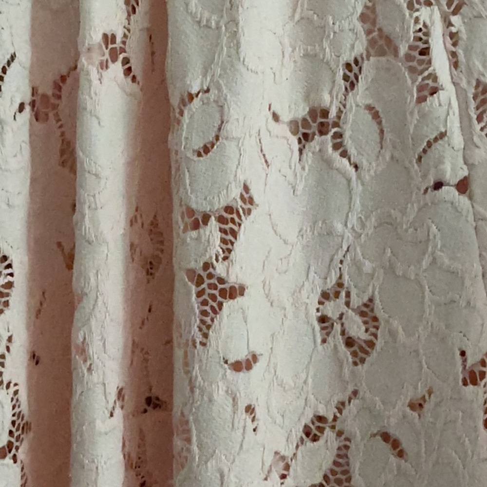 Free People Blush Peach Lace Bohemian Top Cottagecore, Festive, Vintage, Lace - Picture 2 of 8